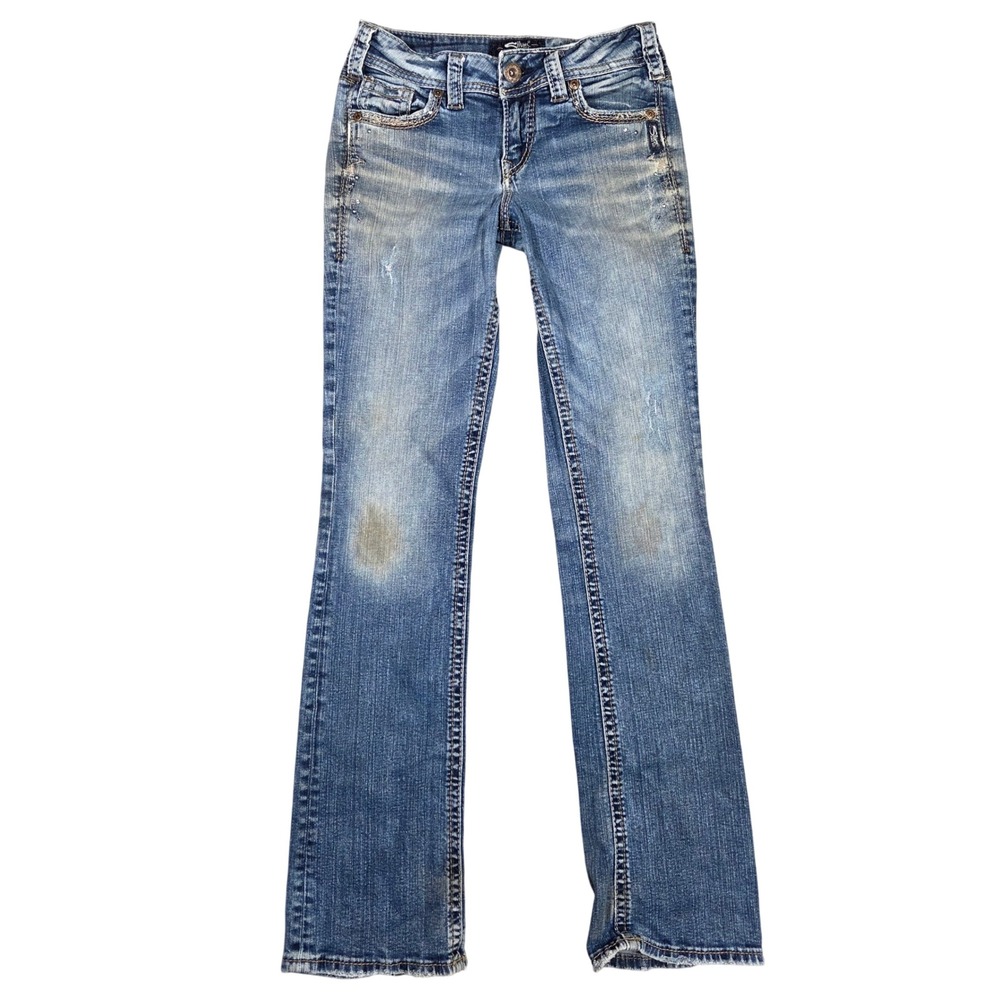 Silver Jeans Co Suki Mid Slim Bootcut Denim W27 L33 Medium Wash L93616SJL382